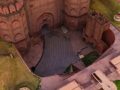 Red Fort Delhi India 3D model
