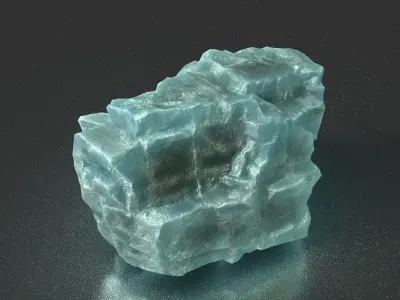 Low poly Ice Block Pack 200226 Low-poly 3D model