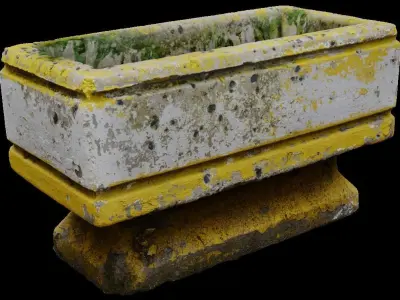 Public Flower Pot  Low-poly 3D model