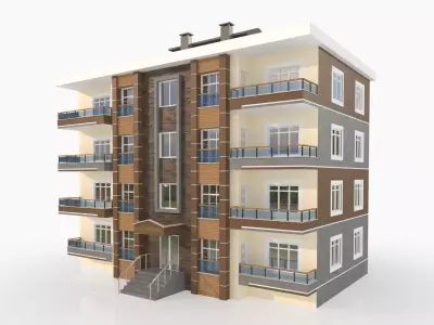 Apartment 01 apartment building 3D model