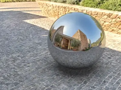 HDR Luxury Villa Entry 360 HDRI Provensal Estate Entrance 3D model