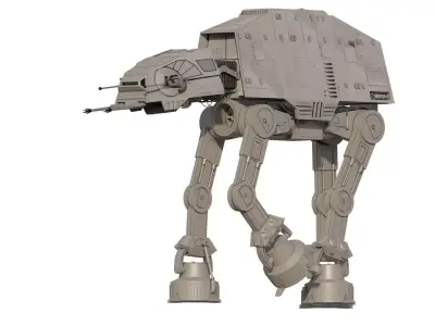 AT-AT with interior 3D model