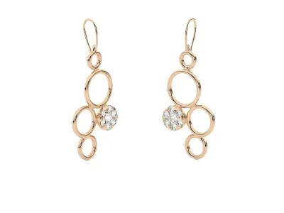 Light wt Women Diamond Earrings  3D print model