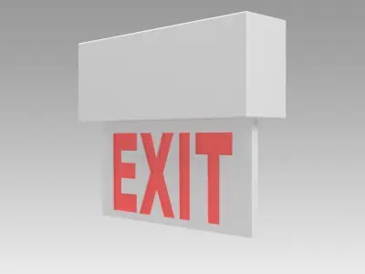 Exit Sign 3D model