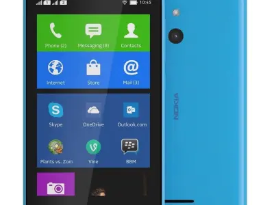 Nokia XL Cyan 3D model