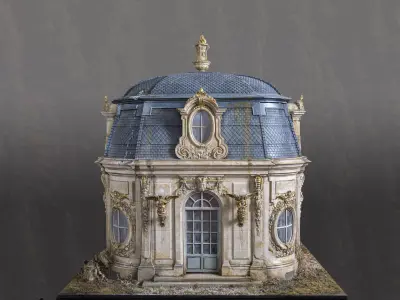 French Folly Ornate Building Chateau castle Palace 3D printable  3D print model