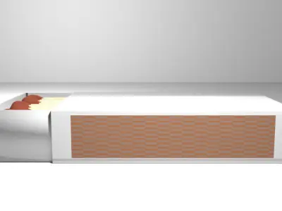 Matchbox box of matches 3D model