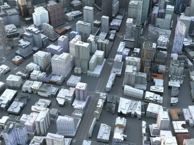 City 76 Low-poly 3D model