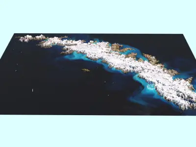South Georgia Island 3D model