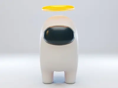 Among Us Angel Halo Character 3D model