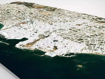 Cityscape La Canea Crete Greece 3D model