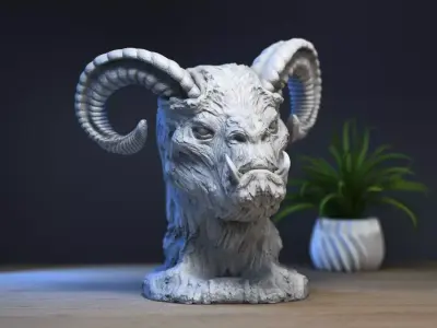 Lucifer demon beast Lucifer bust Perfect Gamer Gift 3D print model