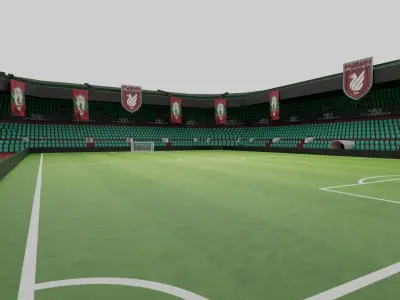 Rubin Kazan Football Stadium Low-poly 3D model