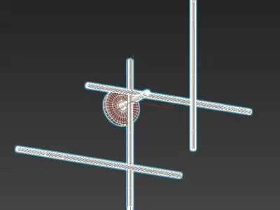 traverse gold and wall light 3D model
