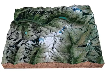 Gran Paradiso Graian Alps Italy 3D model