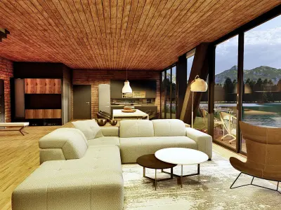 A-frame House IVANA  Outdoor Kitchen DINO 3D model