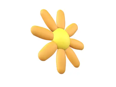 Flower v2 002 Low-poly 3D model