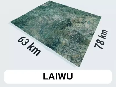 Laiwu China City Landscape 3D Model 3D model