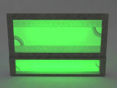 Neon Architecture Wall and Column 3D model