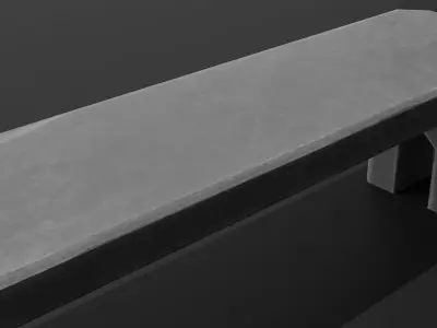 Stone Bench  Free low-poly 3D model