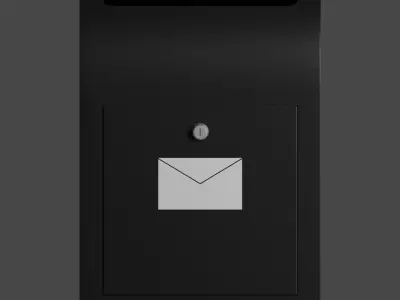 Black Mailbox 3D model