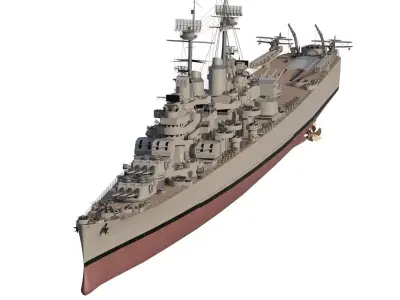 WW2 US NAVY HEAVY CRUISER BALTIMORE CLASS 3D model