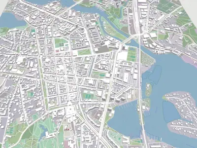 Cityscape Potsdam Germany 3D model