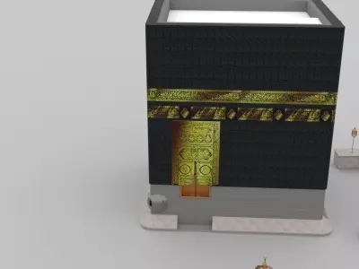 Muslims Kaaba Low-poly 3D model 3D model