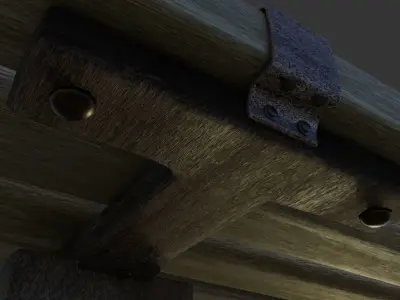 Bench Worn Metal  3D model