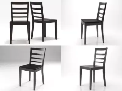 Kronenhalle four different chairs 3D model