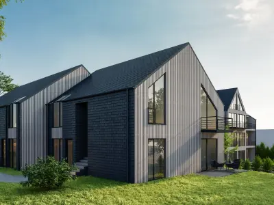 House with pond  Archicad  lumion 12 3D model