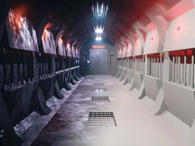 Sci-Fi Hallway 3D Model blender  3D model