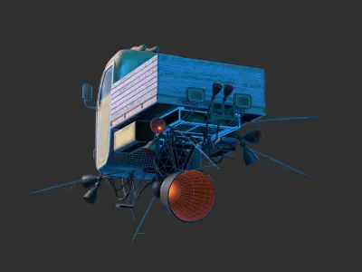 dieselpunk motocarro 3D model