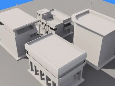 Small town 1 Free 3D model