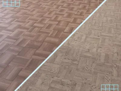 Parquet - Laminate - Wooden floor 2 in 1 Low-poly 3D model 185