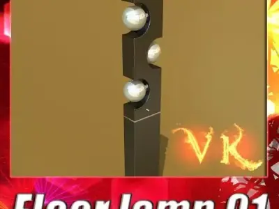 Modern Floor Lamp 01 3D model