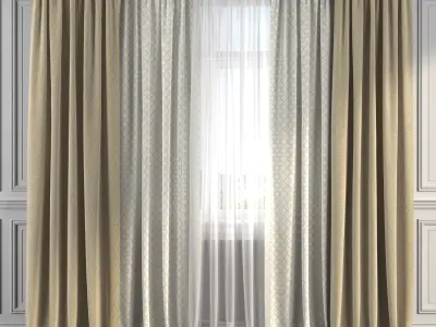 Curtain Set 205 3D model