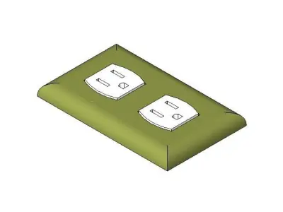 TOMACORRIENTE wall outlet with two outlets 3D model