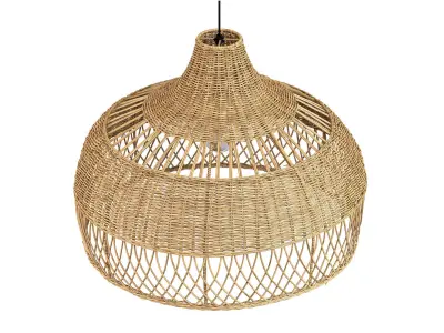 New wicker round tulip skirt rattan light 3D model