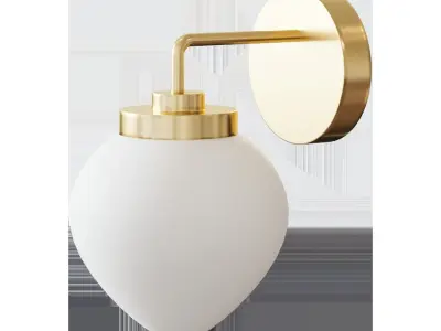 ATERSKEN OTSKEN Sconce milky glass 3D model