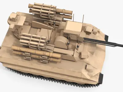  Desert Combat Vehicle with Missile Launchers Simplified 