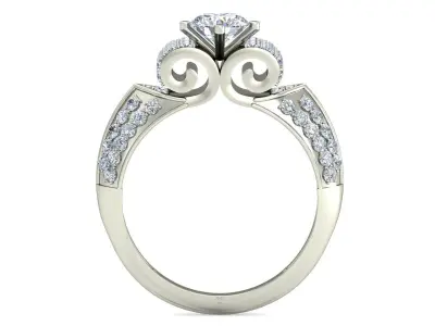 Women Ring  Render 3dm STL OBJ FBX Details 3D print model 335