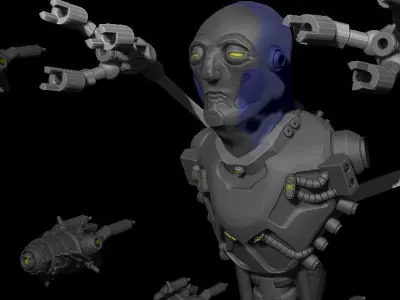 Sci-fi robot-doctor 3D model
