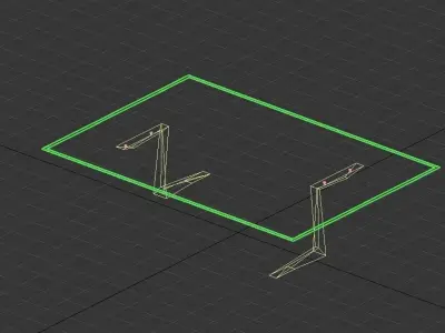 simple modern design for a table  Free 3D model