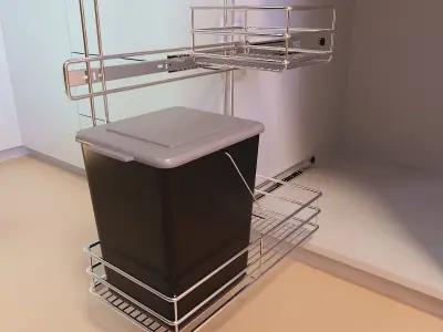 Furniture Fittings Mega Pack - Waste Bins 3D model