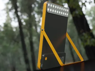 Solar Lamp Low-poly 3D model
