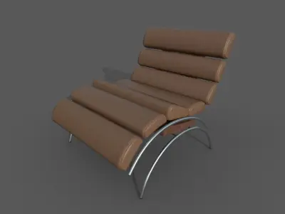 Chair-01 lounge chair Low-poly 3D model