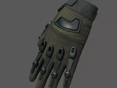 Gloves military combat soldier armor scifi  3D model