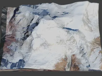 Dhaulagiri Mountain Low-poly 3D model