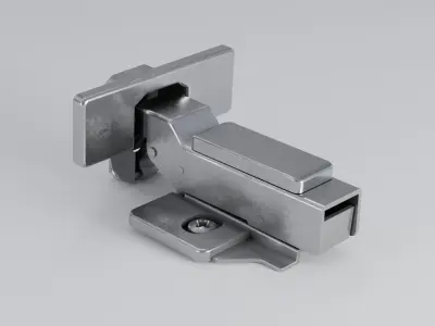 Cabinet Hinge Hydraulic Cup Hinge Twin overlay door animated Low-poly 3D model